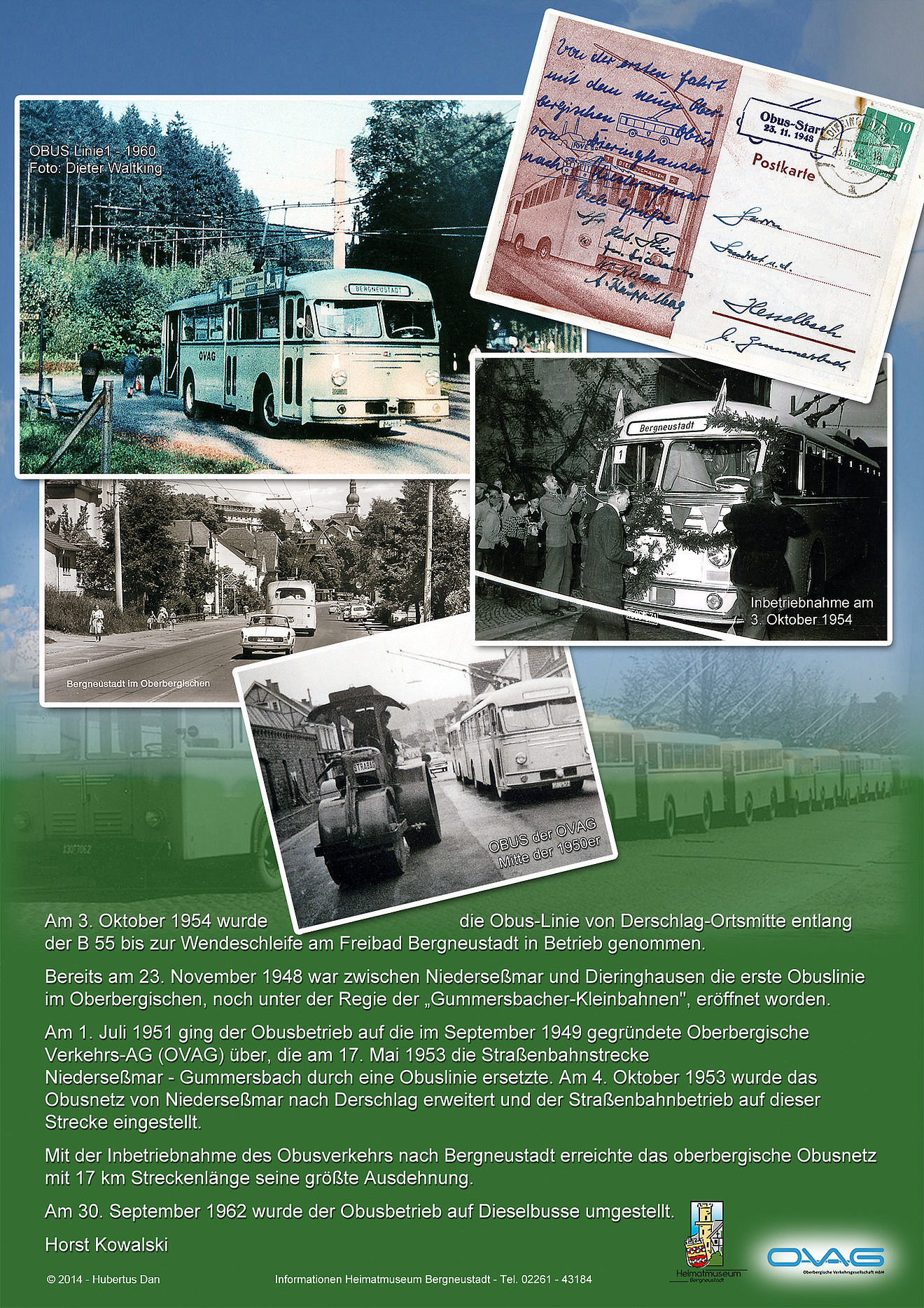 Vor 60 Jahren, am 30. September 1962 wurde der Obusbetrieb der OVAG auf Dieselbusse umgestellt