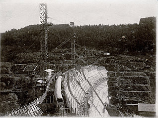 Bau der Aggertalsperre 1927 - 1929