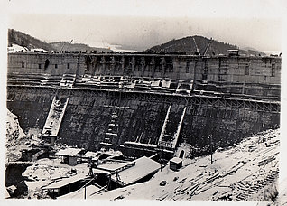 Bau der Aggertalsperre 1927 - 1929 - Winter 1928/29