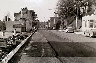 Das "Lotto-Büdchen" an der Kölner Strasse gegenüber der Fa. Rauschenbach im August 1964