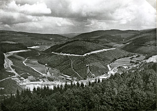 Bau der Aggertalsperre 1927 - 1929